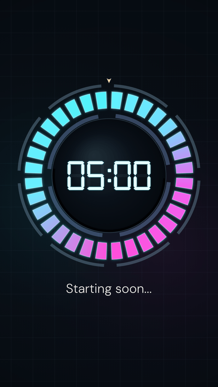 Neon Dial in a vertical 9:16 frame